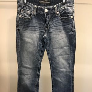Express Barely Boot Stella Low Rise Jeans
